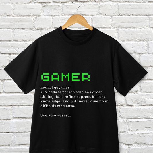 For All the Gamers: Oversized Unisex T-shirt (Black)