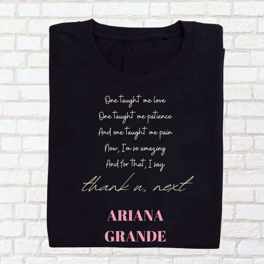 Thank U, Next! - Ariana Grande- Oversized T-shirt (Black)