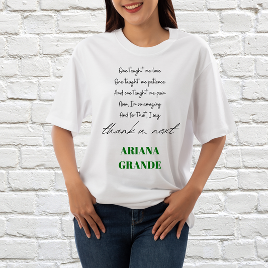 Thank U, Next! - Ariana Grande- Oversized T-shirt (White)