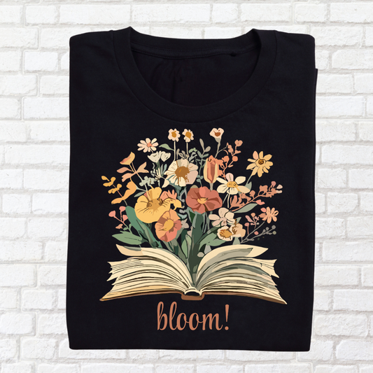 Bloom!- Unisex Oversized T-shirt (Black)