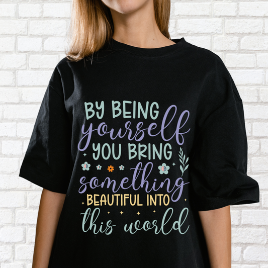 Be Yourself! - Unisex Oversized T-shirt (Black)