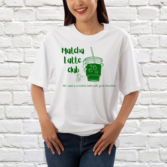 Matcha Latte Club!- Unisex Oversized T-shirt
