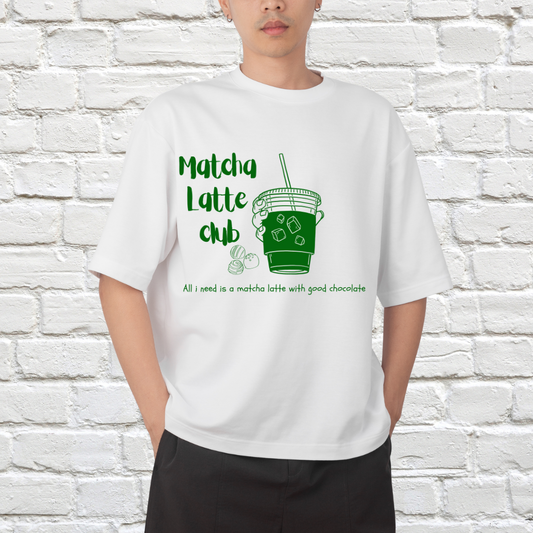 Matcha Latte Club!- Unisex Oversized T-shirt
